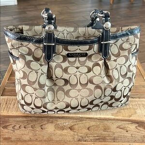 Coach Brown Signature Tote Bag